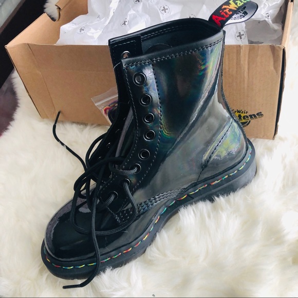 SOLD Dr. Martens 1460 RAINBOW IRIDESCENT Boots - Picture 4 of 7